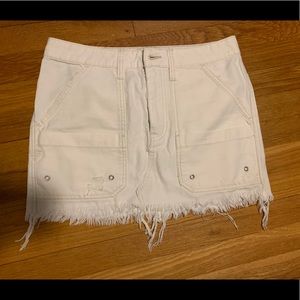 White Freepeople Jean skirt